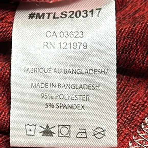 MTL LAB,Project Raw, men XXL t shirt . Red , short sleeve, detail  trim, EC - Picture 15 of 15